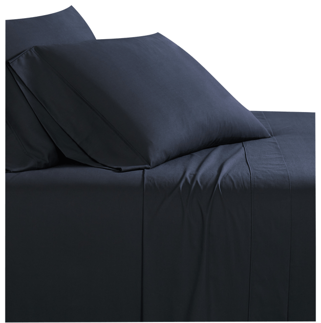 Solid Cotton Percale 4-Pc. Sheet Set, Full