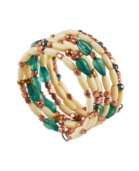 Beaded Design Table Napkin Ring, Set of 4