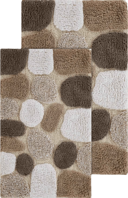 Pebbles 2 Piece Bath Rug Set
