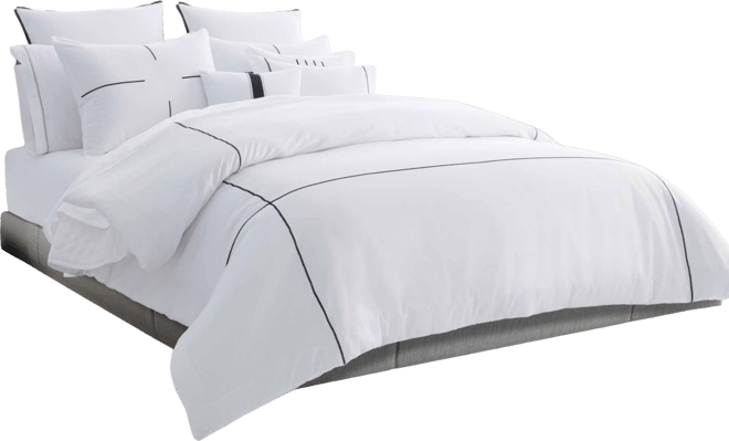 Zig Zag Cotton Sateen 3-Pc. Duvet Cover Set, Queen