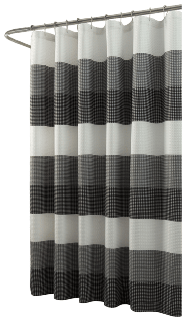 Ombre Waffle Striped Shower Curtain, 70" x 72"