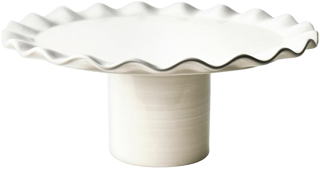 by Laura Johnson Signature White Ruffle Cake Stand