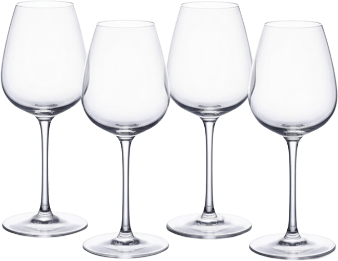 Purismo White Wine Fresh and Rounded Glass, Set of 4