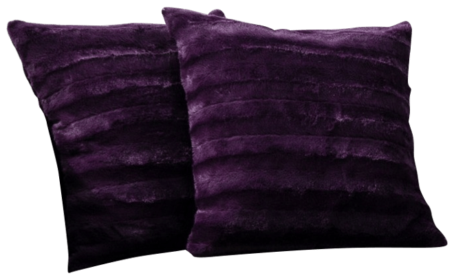 Faux-Fur 2-Pack Decorative Pillows, 18" x 18"