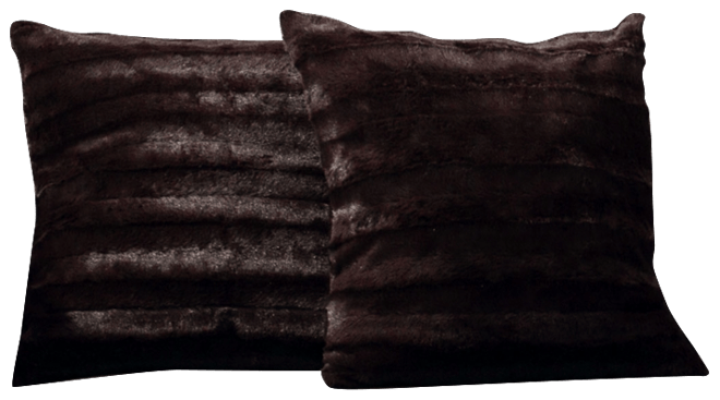 Faux-Fur 2-Pack Decorative Pillows, 18" x 18"