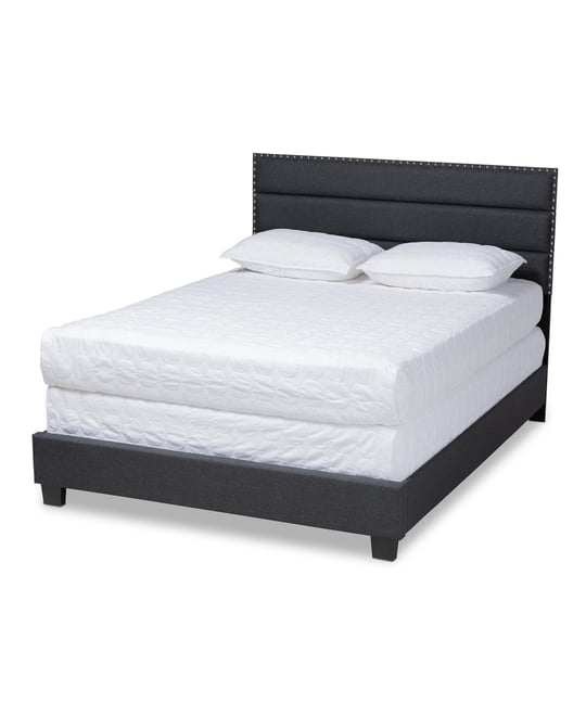 Ansa Fabric Headboard Platform Queen Size Bed
