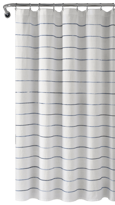 Ombre Stripe Yarn Dyed Cotton Shower Curtain, 72" x 72"