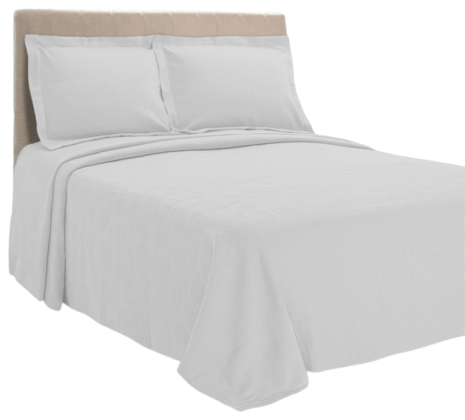 100% Cotton Paisley Matelasse All-Season 3-Piece Coverlet Set, Full