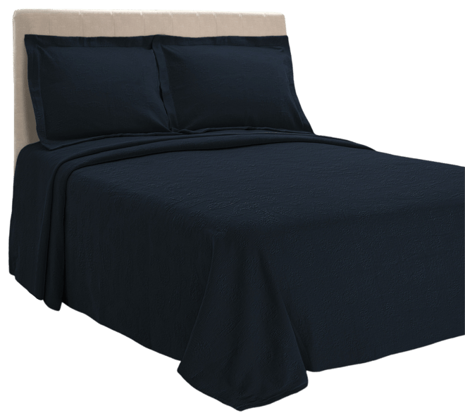 100% Cotton Paisley Matelasse All-Season 3-Piece Coverlet Set, Full