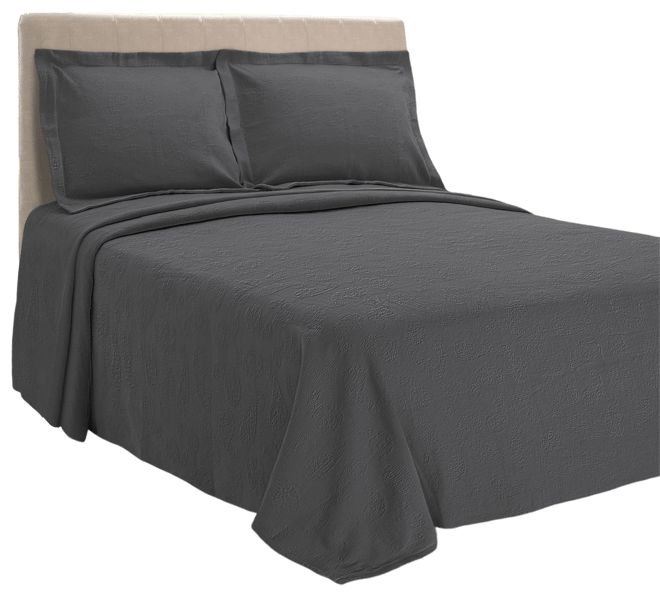 100% Cotton Paisley Matelasse All-Season 3-Piece Coverlet Set, Full