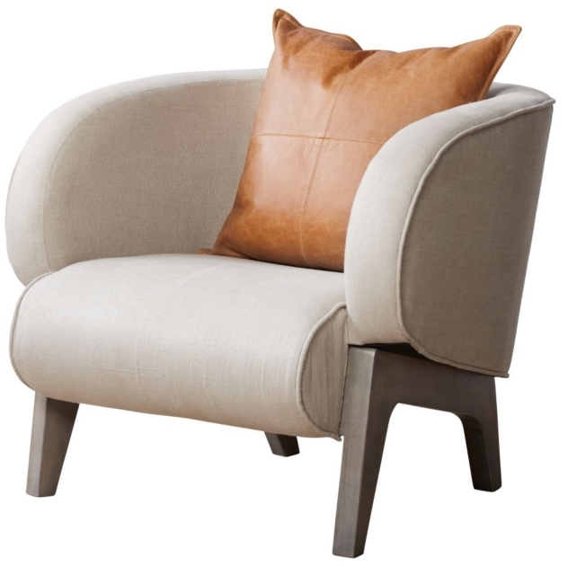 Accent Chair with Linen Upholstery