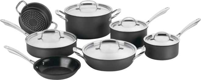 GreenGourmet Hard Anodized 12-Pc. Cookware Set