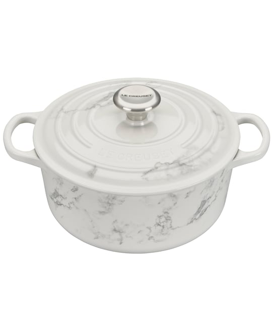 4.5 Quart Cast Iron Round Dutch Oven with Marble Applique