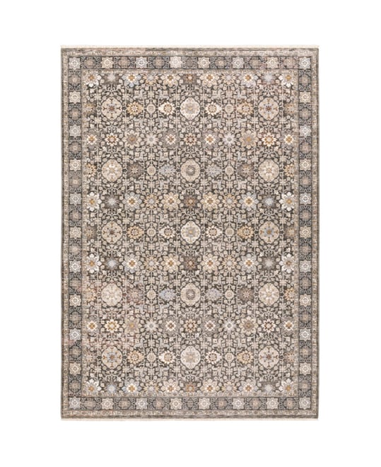 Maharaja 71W Gray and Ivory 9'10" x 12'10" Area Rug