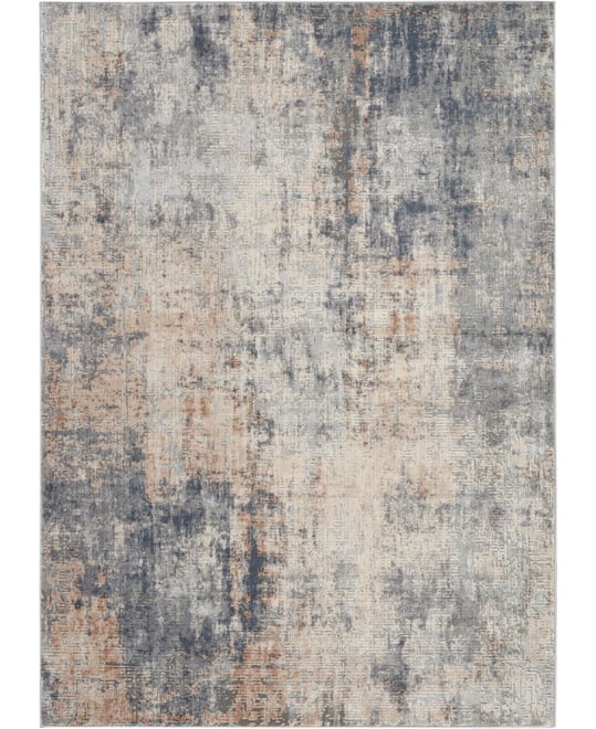 Rustic Textures RUS01 Gray and Beige 5'3" x 7'3" Area Rug