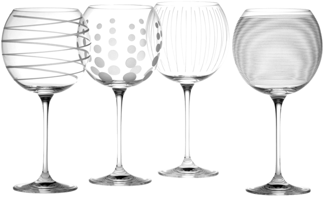 "Clear Cheers" Balloon Goblets, Set Of 4