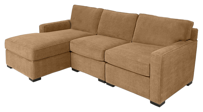 Furniture Radley 3-Piece Fabric Chaise Sectional Sofa, Created for