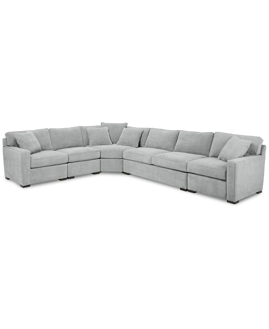 Radley 5-Pc Fabric Sectional with Apartment Sofa, Created for Macy's