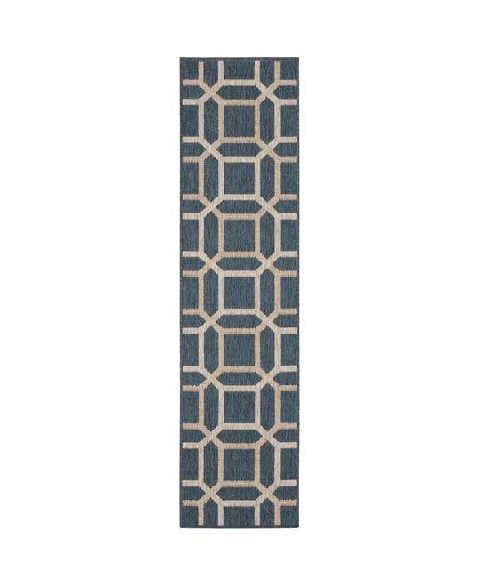 Latitude 806B3 Blue 1'10" x 7'6" Runner Rug