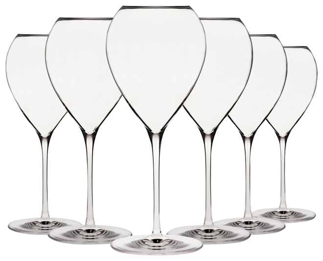 , Set of 6 Crisp & Fresh Wine Glasses