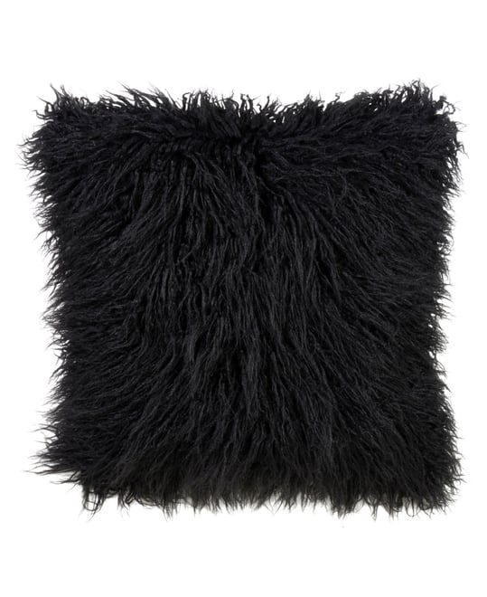Mongolian Faux-Fur Decorative Pillow, 22" x 22"