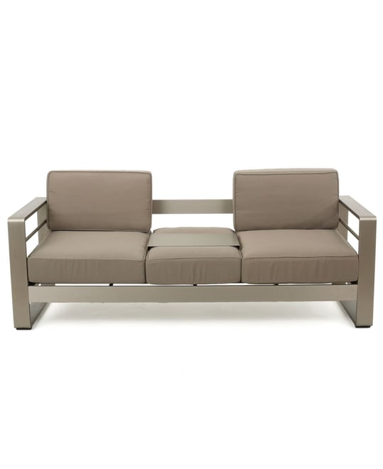 Cape Coral Outdoor Loveseat Sofa with Tray
