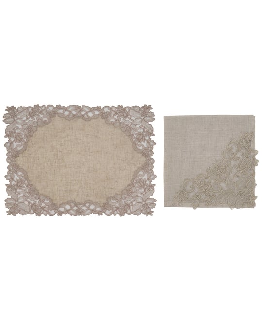 Embroidered Lace Napkin Placemat Set of 2