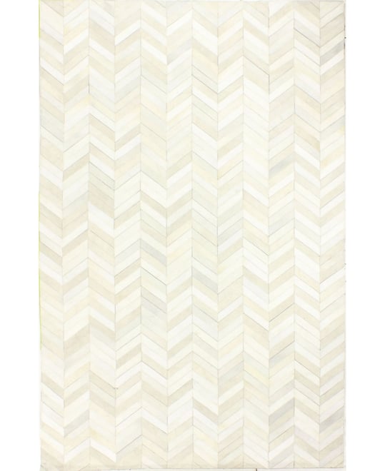 Bashian Cowhide Fie-01 White 8' x 10' Area Rug
