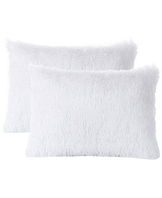 Shaggy 2-Pack Decorative Pillows, 12" x 20"