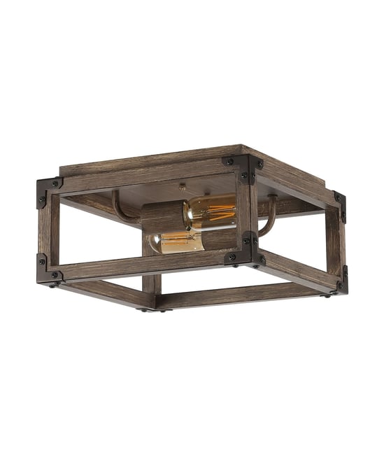Magnolia 2-Light Rustic Farmhouse Led Flush Mount