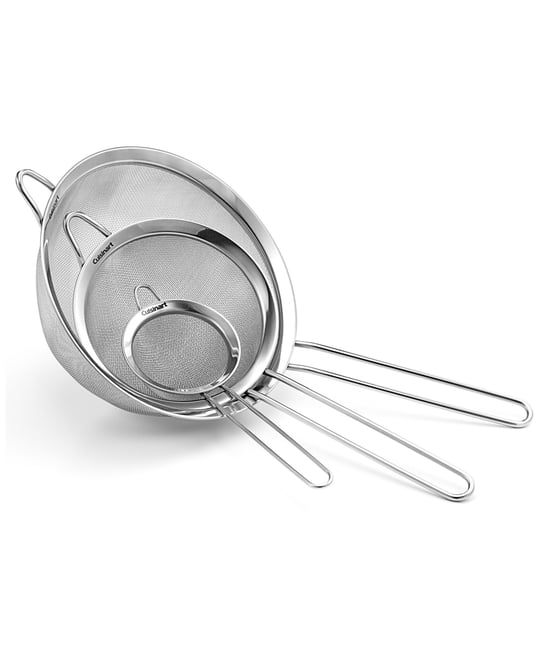 Stainless Steel Mesh Strainers, Set of 3