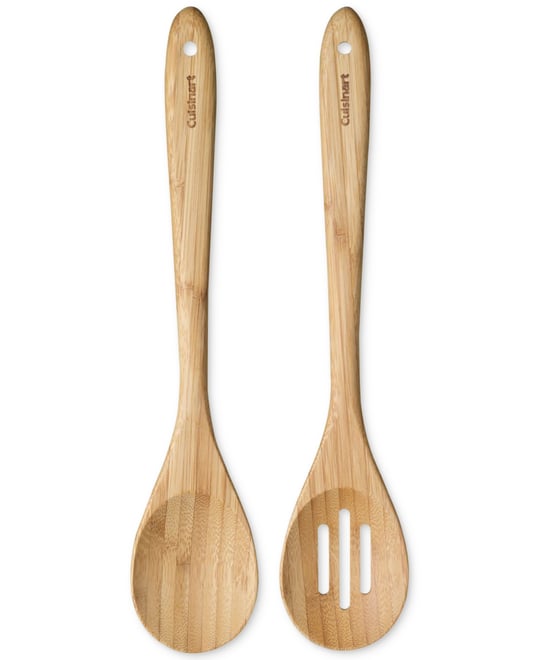 GreenGourmet Bamboo Serving Spoons, Set of 2