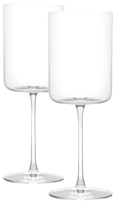 Claire White Wine Glasses, Set of 2