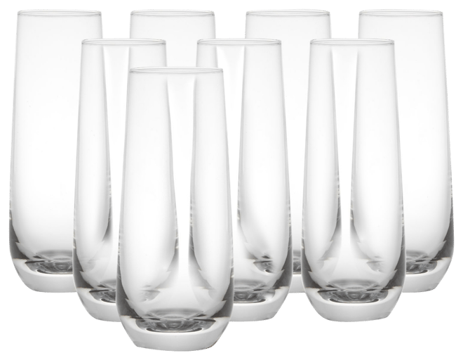 Milo Champagne Glasses, Set of 8