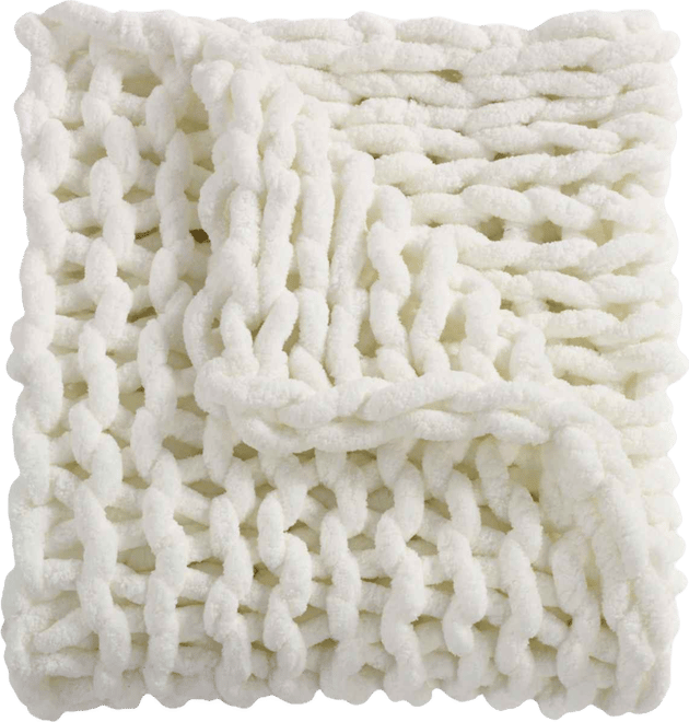 Chenille Knitted Throw, 40" x 50"