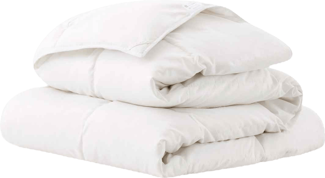 Lightweight White Goose Feather and Down Comforter, King