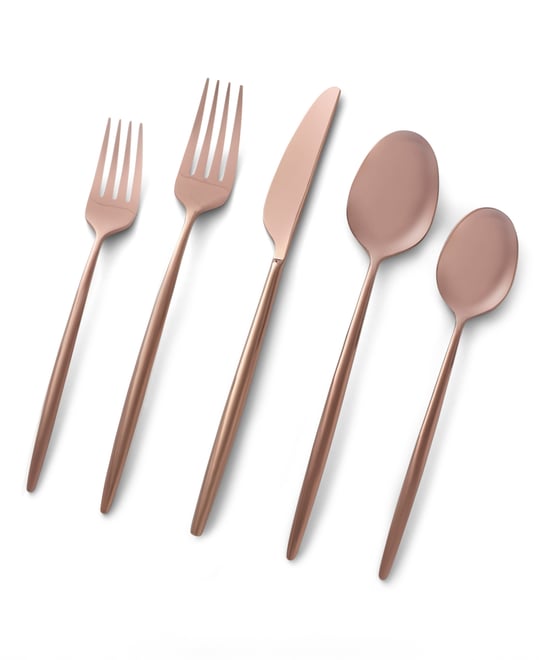 Gaze Copper Mirror 20-Piece Flatware Set, Service for 4