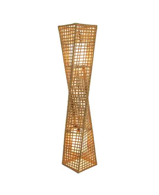 Phuket 51" 2-Light Unique Handcrafted Twist Rattan Floor Lamp