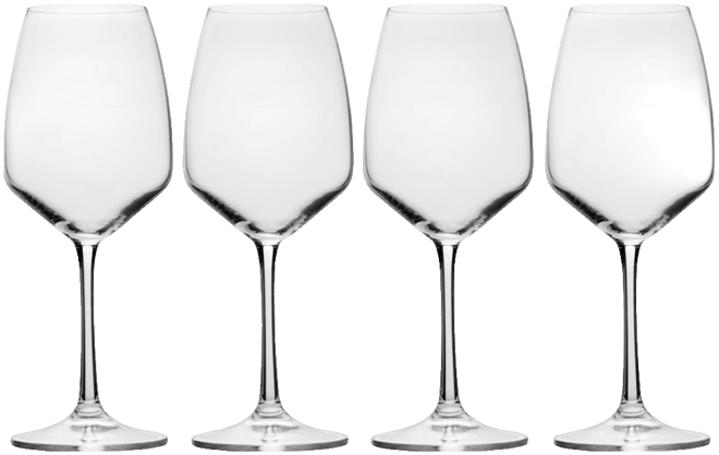 Melody White Wine Glass Set of 4, 15 oz