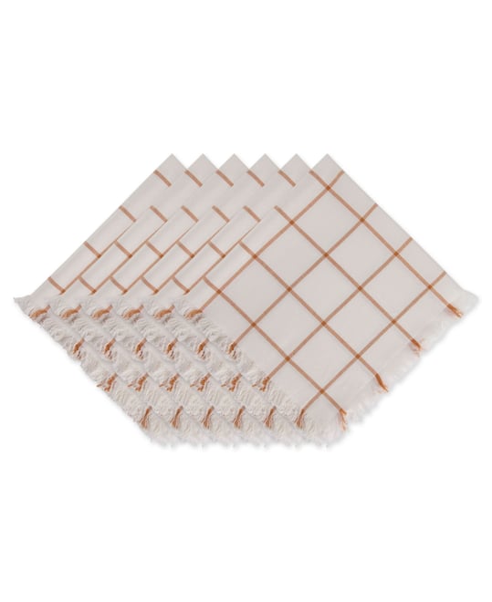 Check Fringed Napkin, Set of 6
