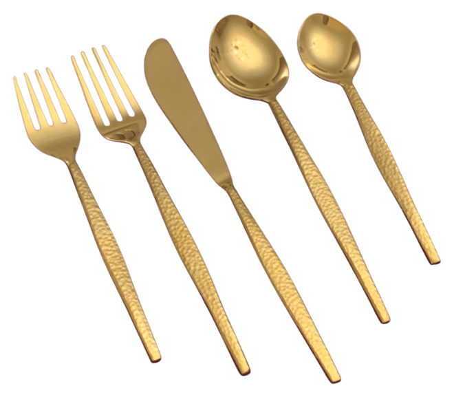 Flatware Gold 5 Piece Place Setting