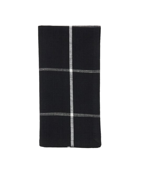 Cotton Table Napkins with Simple Plaid Design, Set of 4, 20" x 20"