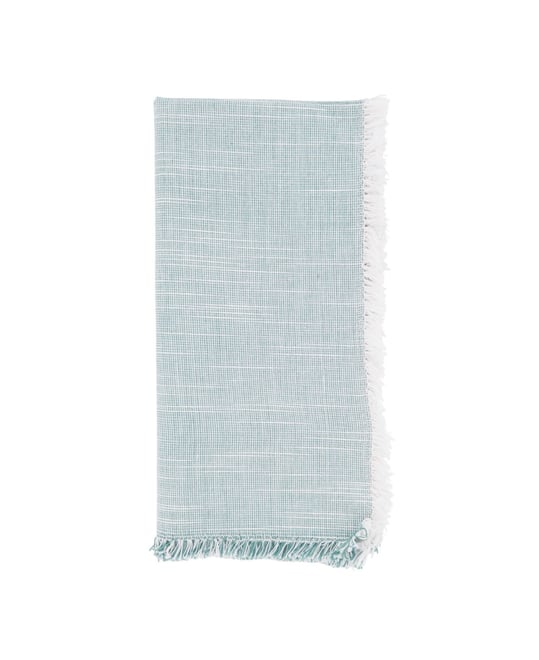 Fringe Napkins with Two-Tone Design, Set of 4, 20" x 20"