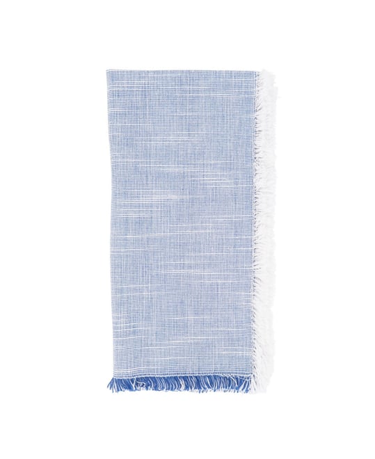 Fringe Napkins with Two-Tone Design, Set of 4, 20" x 20"
