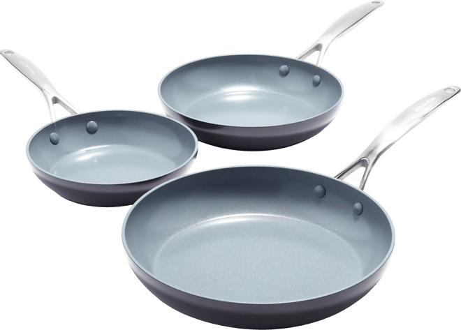Valencia Pro Healthy Ceramic Nonstick 8", 9.5" & 11" Frypan Set