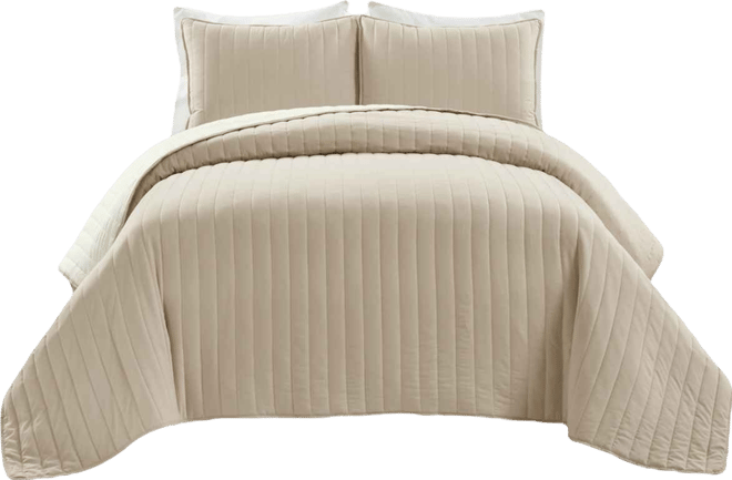 Soft Stripe All Season 3 Piece Quilt Set, King