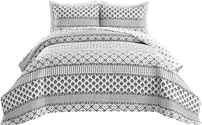 Monique Stripe 3 Piece Quilt Set, King