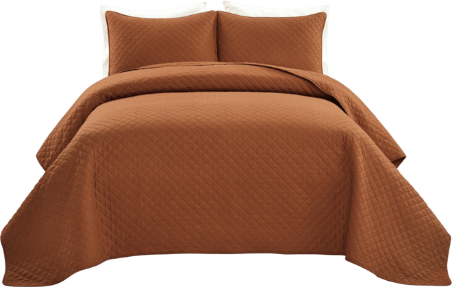 Ava Cotton 3 Piece Quilt Set, King