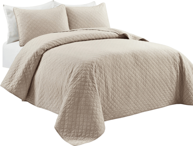 Ava Cotton 3 Piece Quilt Set, King