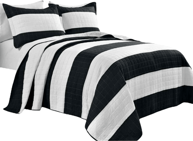 New Berlin Stripe 3 Piece Quilt Set, King